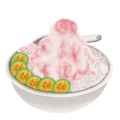 Ice banana Traditional Indonesian Desserts