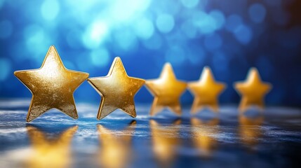 AA visually appealing feedback system showcasing customers submitting reviews and stars for evaluating business performance