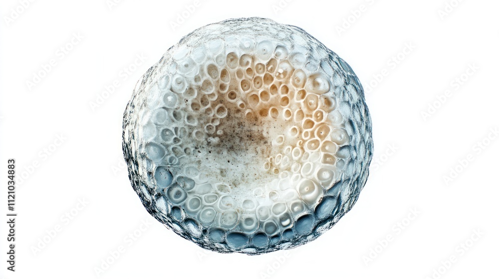 Poster intricate textured orb cellular structure displayed