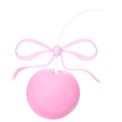 Cute 3D Pink Coquette Cherry with Bow illustration
