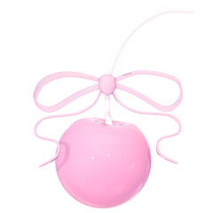 Cute 3D Pink Coquette Cherry with Bow illustration