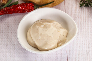 Burger sauce in the bowl