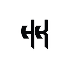 HK monogram logo design letter text name symbol monochrome logotype alphabet character simple logo