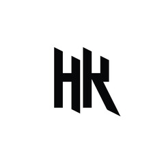 HK monogram logo design letter text name symbol monochrome logotype alphabet character simple logo