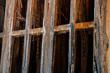 Abandoned hot water well near the Zaouia oasis in the Sahara Desert in Tunisia.