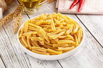 Raw dry Italian pasta - casarecce