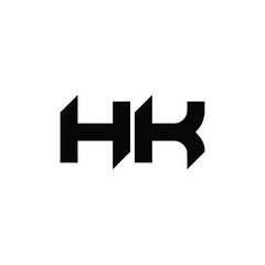 HK monogram logo design letter text name symbol monochrome logotype alphabet character simple logo
