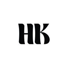 HK monogram logo design letter text name symbol monochrome logotype alphabet character simple logo