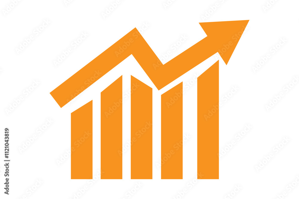 Aufkleber graph going up and down sign with green and red arrows vector. flat design vector illustration conce