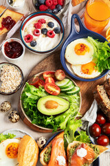 Healthy breakfast lifestyle, healthy eating, dieting, weight.