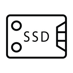 technology line icon, data storage icon vector