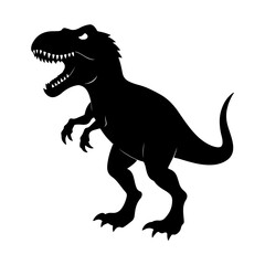 Tyrannosaurus Rex Silhouette Illustration for Prehistoric and Dinosaur Projects.