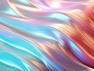 Obraz premium Attractive Abstract of pink blue and green texture silk material pattern wave surface
