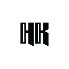 HK monogram logo design letter text name symbol monochrome logotype alphabet character simple logo