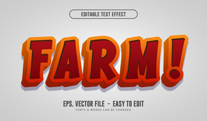Farm editable text effect
