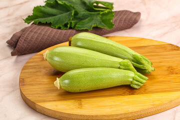 Green young small baby zucchini