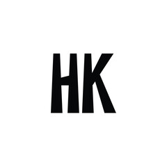 HK monogram logo design letter text name symbol monochrome logotype alphabet character simple logo
