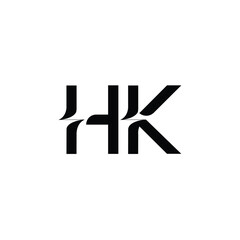 HK monogram logo design letter text name symbol monochrome logotype alphabet character simple logo
