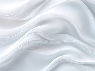 Obraz premium Superb 3D illustration white seamless pattern waves light and shadow. Wall decorative panel