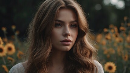 Naklejka premium Portrait of young and beautiful women