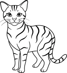 Cats line art vector design eps files