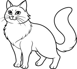 Cats line art vector design eps files