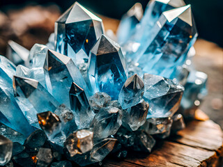 Blue Crystal. Nature Background