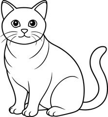 Obraz premium Cats line art vector design eps files