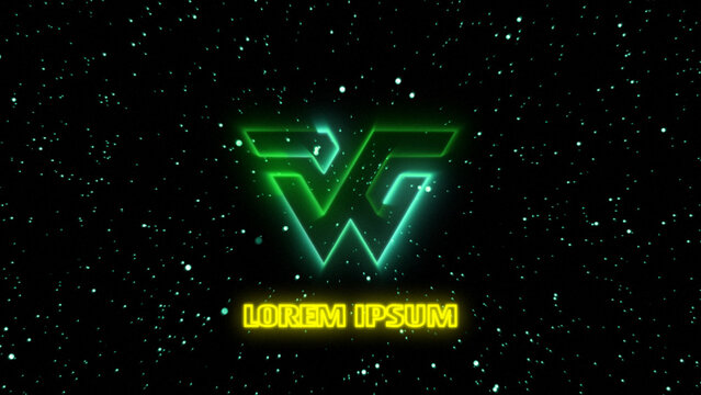 Warp Speed Glowing Lights Horizontal Logo Reveal MOGRT 28