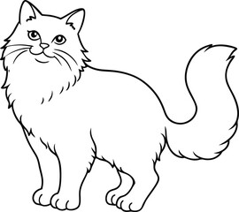 Obraz premium Cats line art vector design eps files