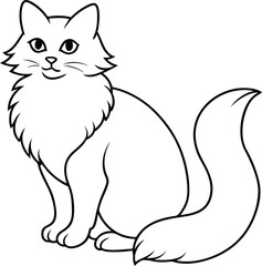 Cats line art vector design eps files
