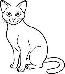 Cats line art vector design eps files