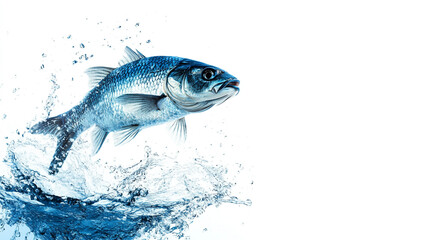 Fototapeta premium Fish Jumping Water Splash Aquatic Animal Ocean Life