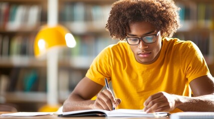 Young College Student Budgeting Finances - Financial Planning with Notebook and Calculator