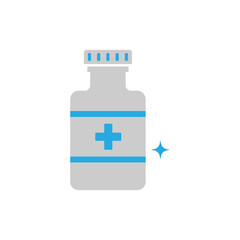 Medicine bottle icon illustration flat