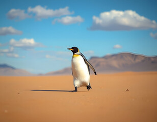 penguin on the beach