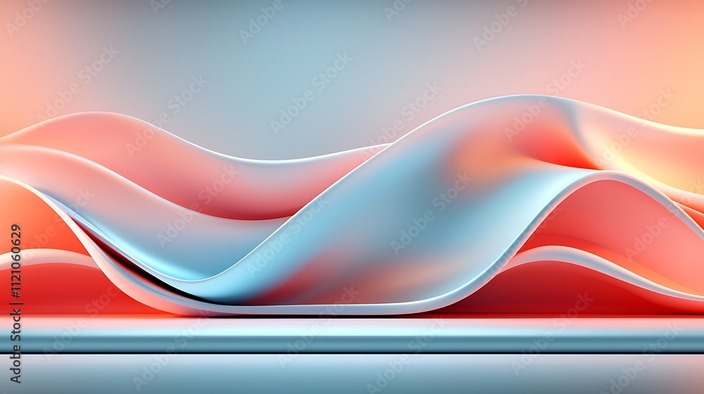 Poster artistic environment of dynamic abstract waves a modern digital concept of fluid motion
