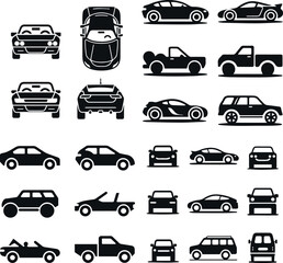 Obraz premium Collection of Iconic Car Designs for Vehicle Brochures