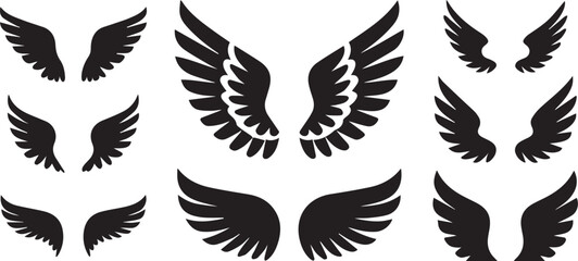 Graceful Angel Wings for Decorative Art Concepts