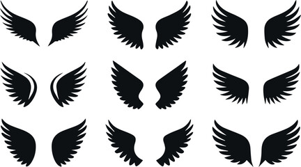 Classic Angel Wing Vector Pack for Design Projects