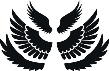 Graceful Angel Wings for Decorative Art Concepts