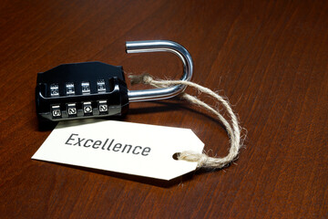 unlock excellence in 2025, open lock with tag