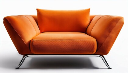 red leather armchair isolated