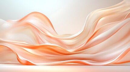 Flowing silk textures abstract art digital composition soft colors minimalist design serenity