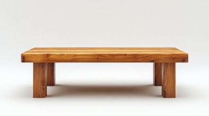 Fototapeta premium Rustic Wooden Coffee Table with Simple Design Perfect for Modern or Traditional Home Interiors