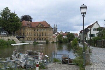 Historische Altstadt in der UNESCO-Weltkulturerbestadt Bamberg, Oberfranken, Franken, Bayern, Deutschland