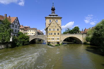 Altes Rathaus in der UNESCO-Weltkulturerbestadt Bamberg, Oberfranken, Franken, Bayern, Deutschland