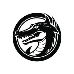 crocodile mascot logo. icon, vector art design