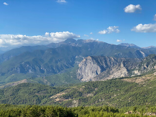 Naklejka premium Mountains aerial view