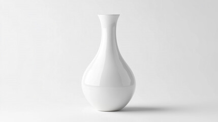 Elegant White Ceramic Vase  Modern Home Decor